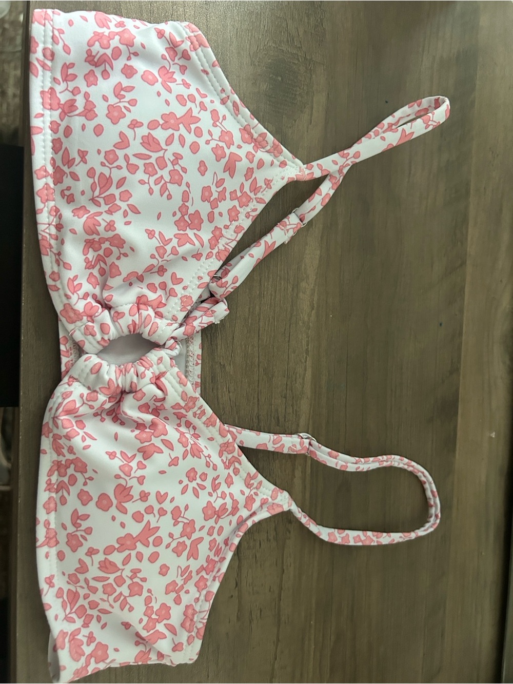 SHEIN White and Pink Floral Kids Swim two piece